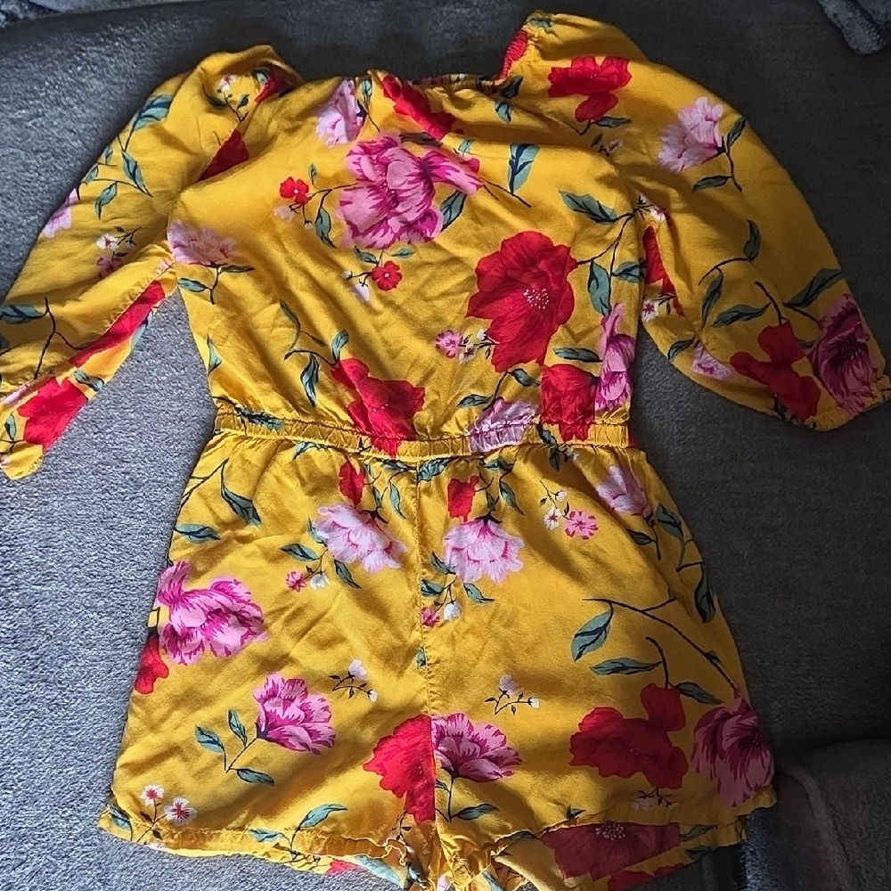 Old Navy Yellow Floral Kids Romper